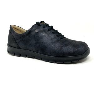 Finn Comfort Salvador Shoes Poseidon Shimmering Black | Women’s Lace-Up NIB